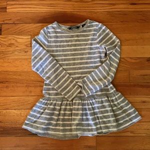 GUC Lands End Kids Fleece Peplum Sweater/Tunic